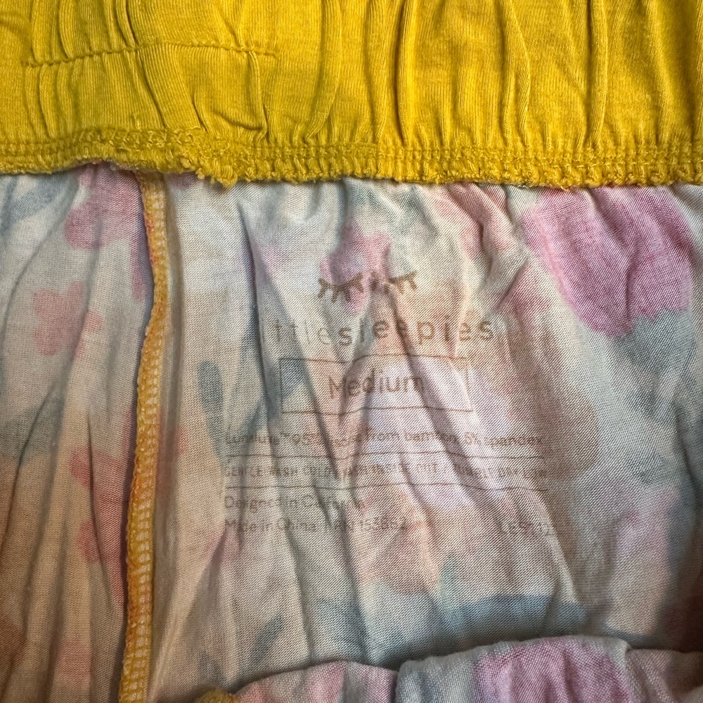 Little Sleepies Yellow and Pink Floral joggers - Picture 2 of 4